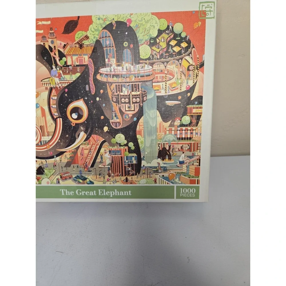 New York Puzzle Company 1000 Piece Jigsaw Puzzle  The Great Elephant  Victo Ngai